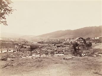 (NATURAL DISASTERS--W.S. BELL) A selection of 12 photographs documenting the catastrophic Johnstown Flood, Pennsylvania.